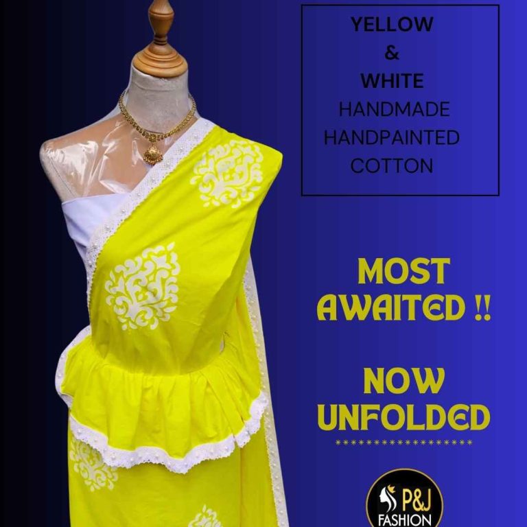 Hand-Painted Cotton Saree